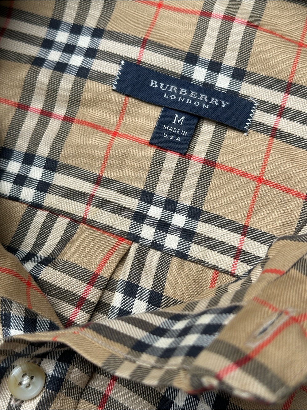 Vintage 90s Bootleg Burberry Nova Check Button Up - Picture 2 of 5